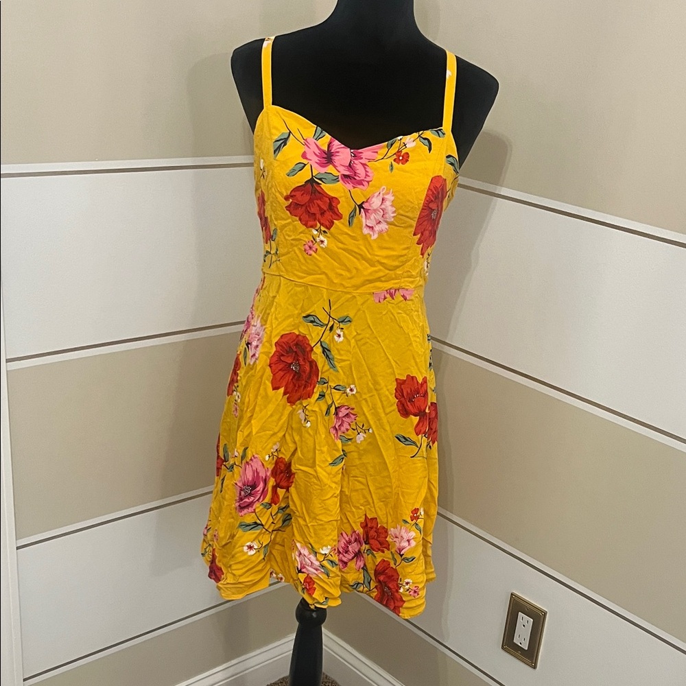 Old Navy Yellow Floral Mini Dress
